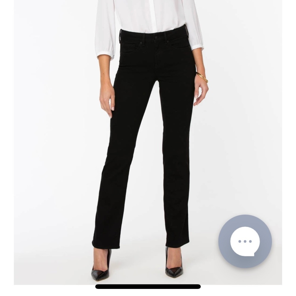 NYDJ's Marilyn Straight Leg Women's Jeans 10 Black Lift Tuck Technology Classic